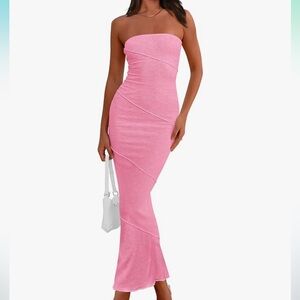 Elegant Pink Maxi Dress